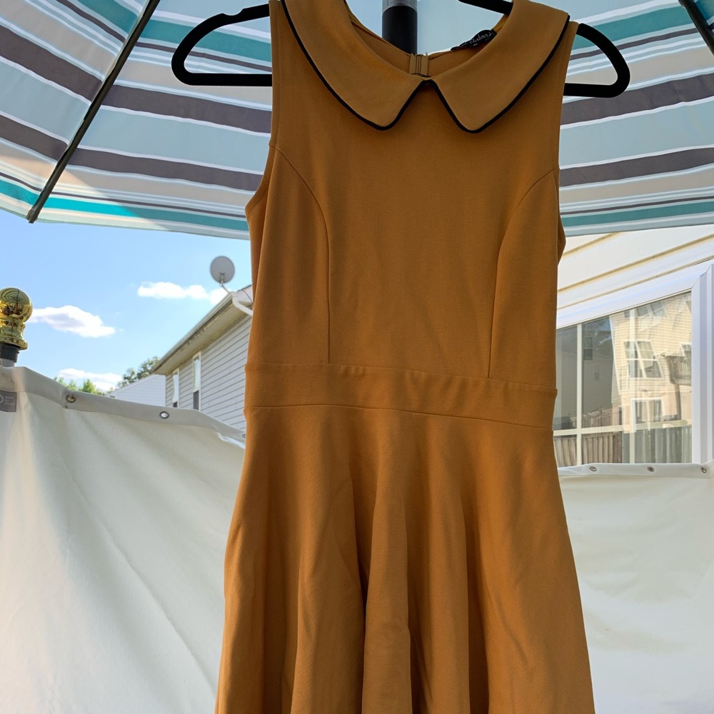 Smak Parlour taupe dress with POCKETS